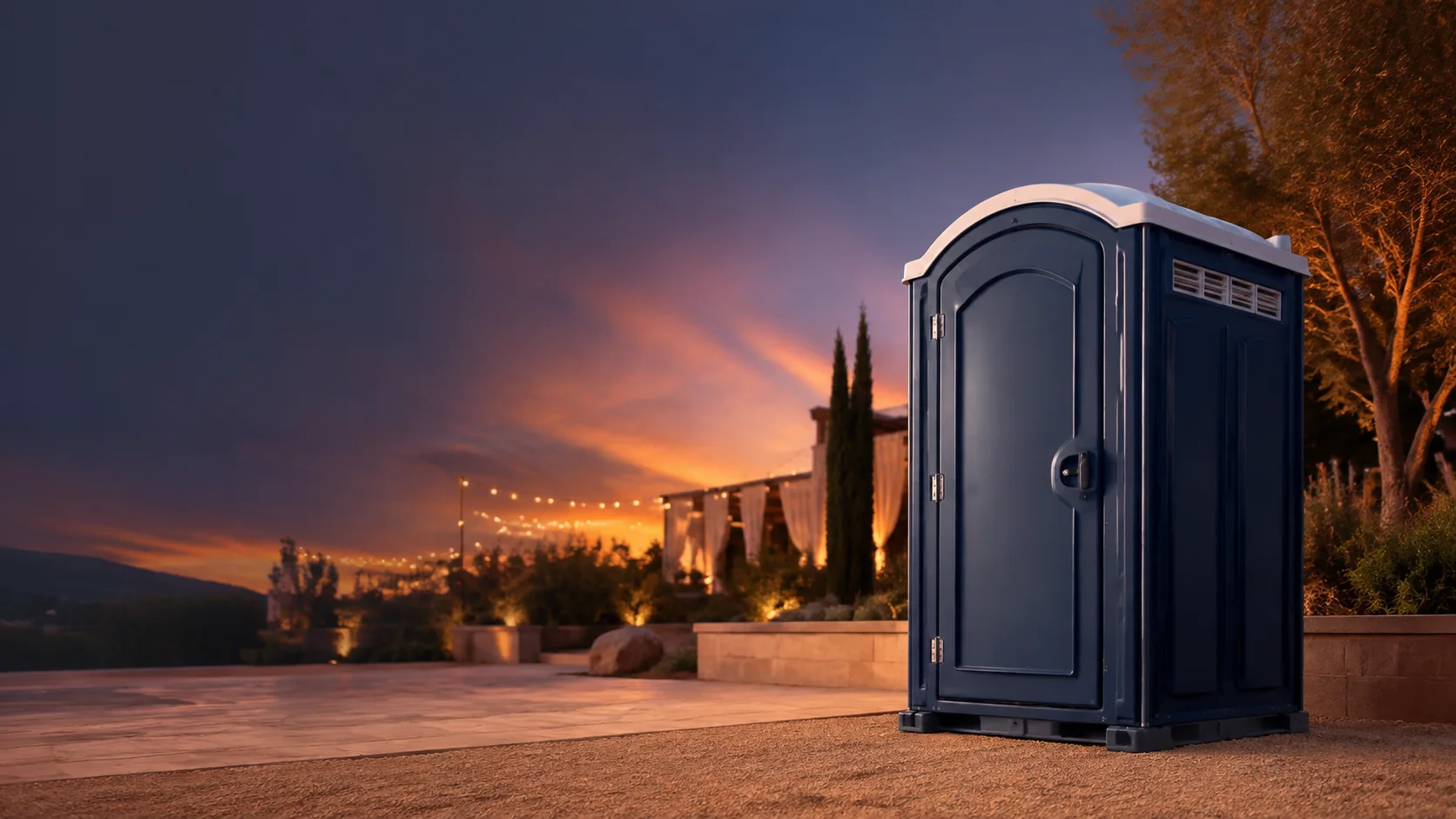 Portable restroom shown for rental planning in Bolingbrook, IL